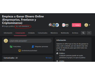 Anuncio 30 días Grupo de Facebook +8.200 miembros 