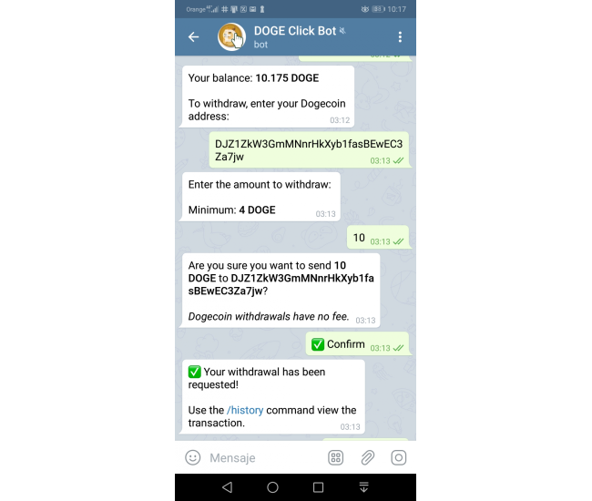 Doge Click Bot ¡SI PAGA!