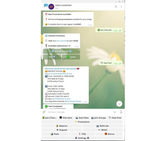 Doge Clicker Bot ¡SI PAGA!