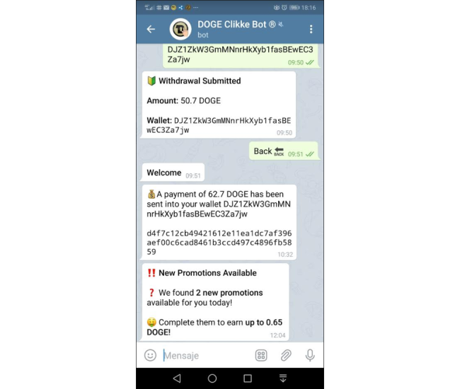 Doge Clikke bot ¡SI PAGA!