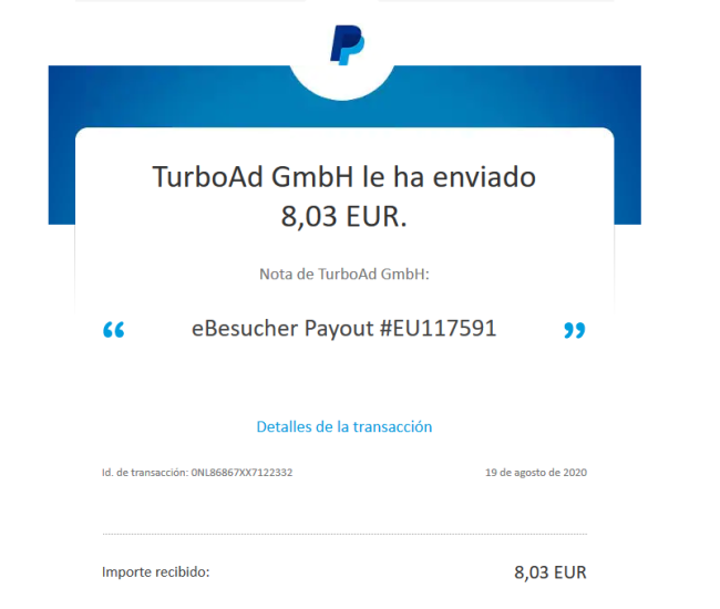 eBesucher. Gana € en automático ¡SI PAGA!