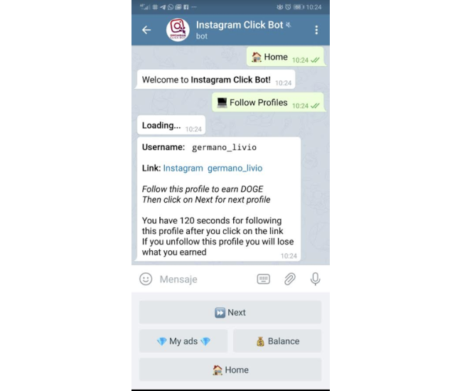 Instagram Click Bot ¡SI PAGA!