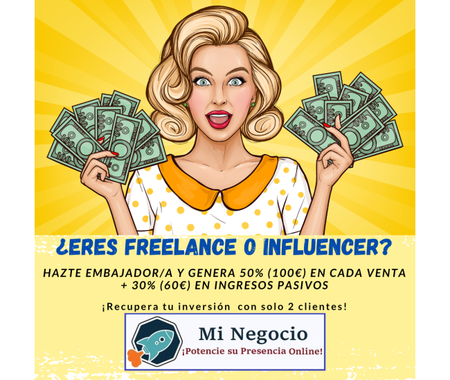 Mi-Negocio.eu - Genera ingresos como Freelance o Influencer