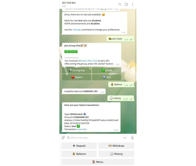 ZEC Click Bot ¡SI PAGA!